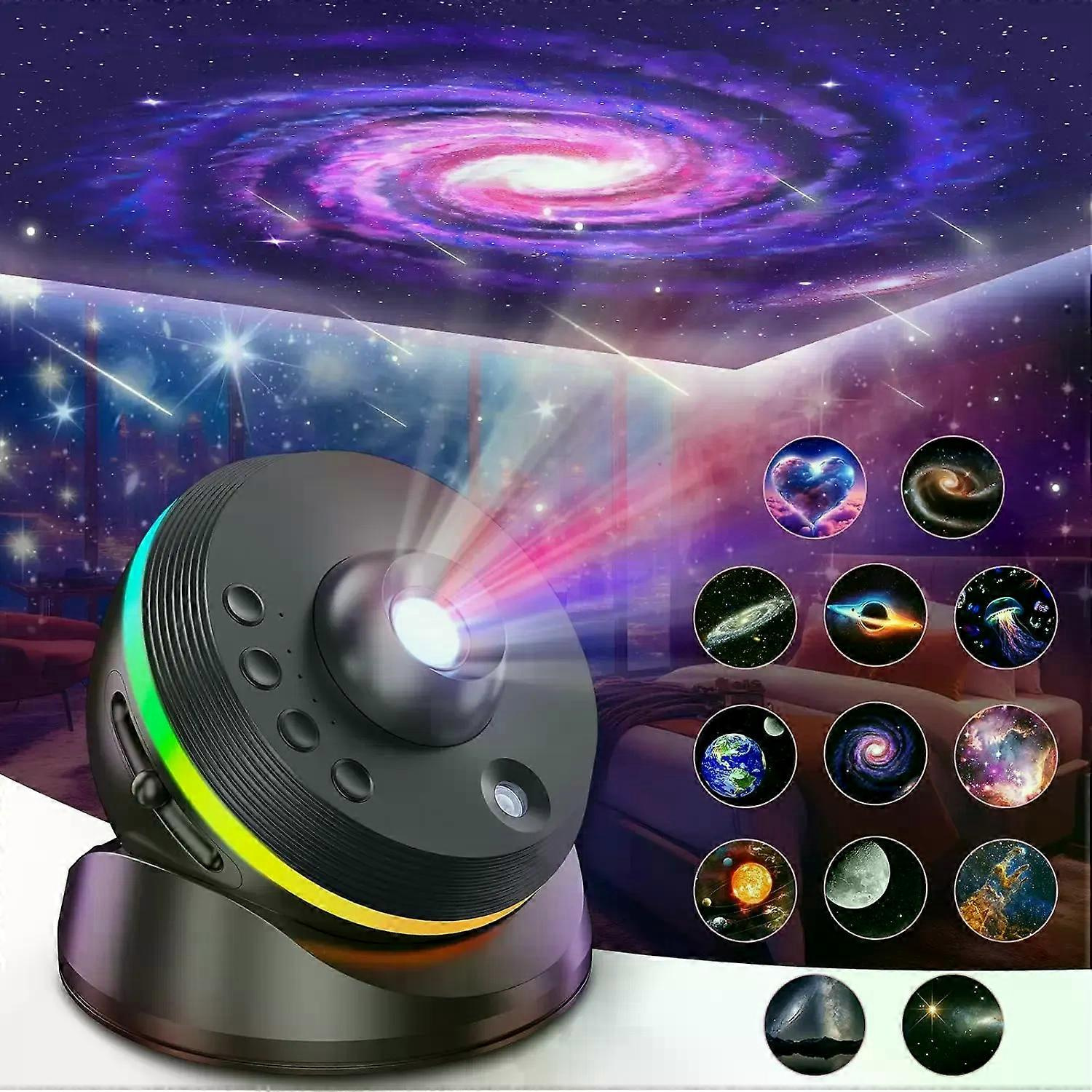 1 Stück 13-in-1 Sternenprojektor, Nachtlicht, Galaxienprojektor, Schlafzimmer-planetariumsprojektor Mit Timer Und Rotationsfunktion