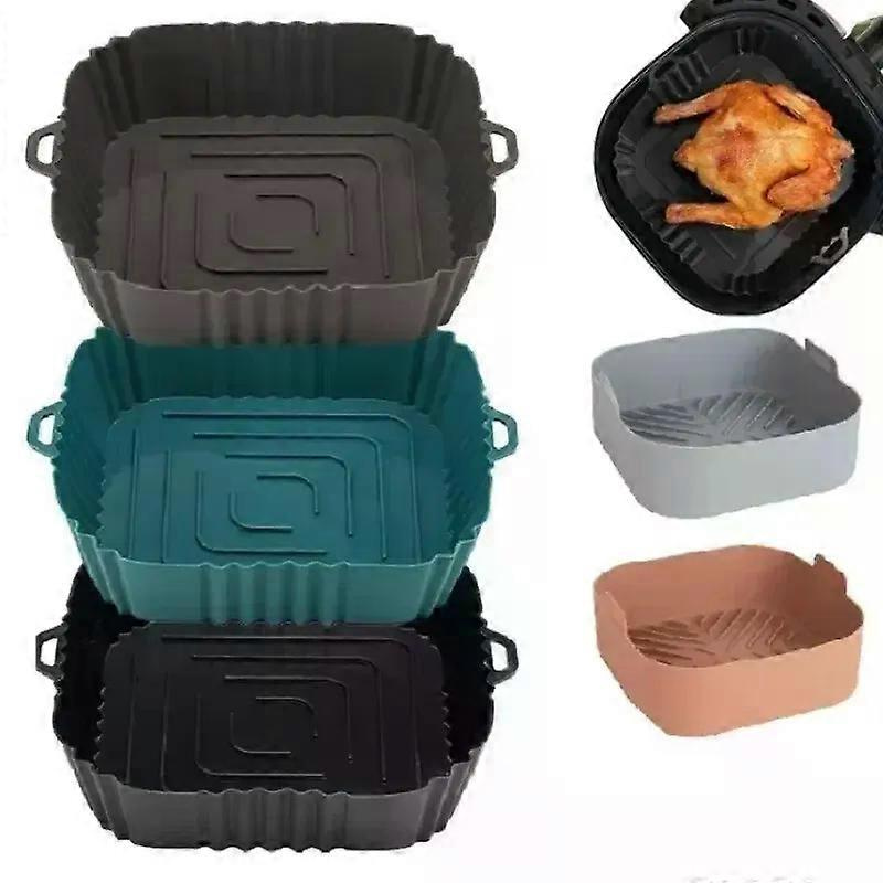 1 Stück Silikon-backblech Für Heißluftfritteuse, Geeignet Für Gebratenes Hähnchen Und Pizza, Ölfreie Silikonform, Zubehör Für Heißluftfritteusen