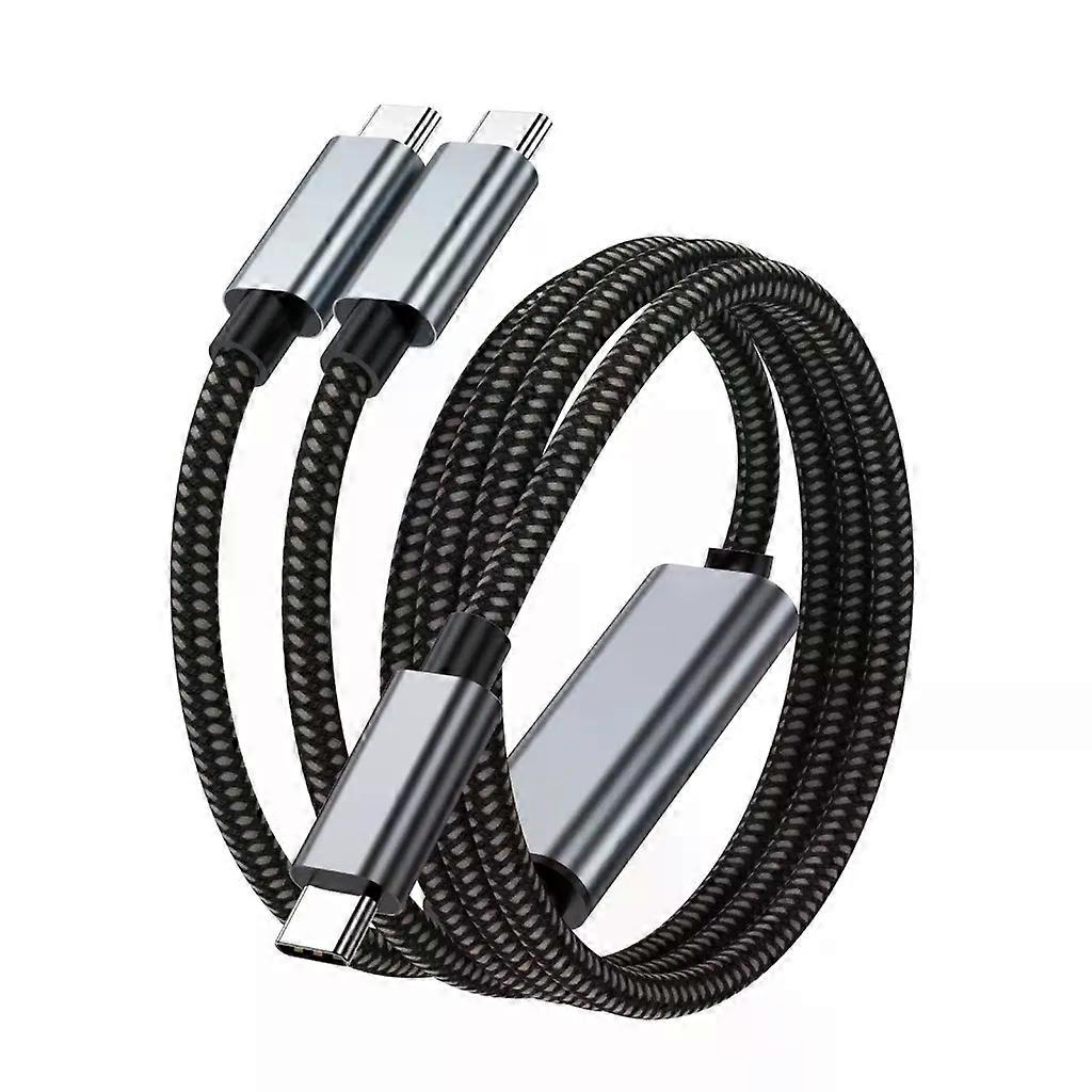 Usb-c-auf-doppel-usb-c-kabel, 100 W Schnellladefunktion, Nylonummanteltes Ladekabel Für Mehrere Geräte, Unterstützt Datenübertragung (2-in-1-funktion)