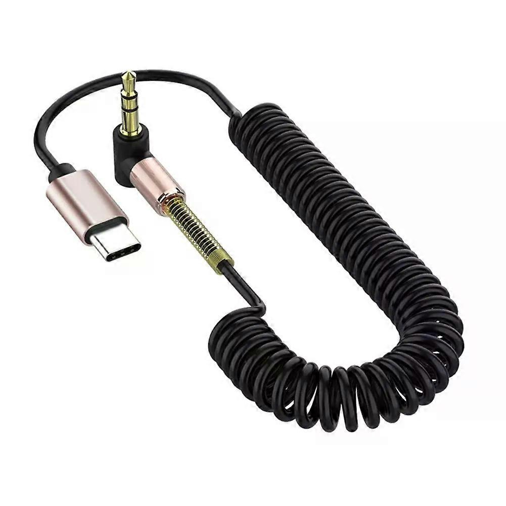 Usb-c Auf 3,5-mm-klinkenstecker Auto-feder-einzugskabel Aux-audiokabeladapter Für Iphone 15 Headset-lautsprecher Typ-c-konverter