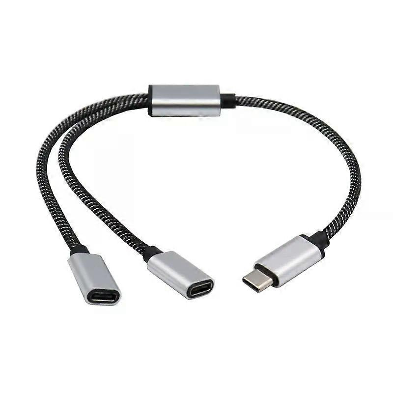 Usb-c-stecker Auf Zwei Usb-c-buchsen-splitterkabel-konverter Mit Mehreren Usb-c-anschlüssen, Hub-ladegerät, Stromverteiler-adapter