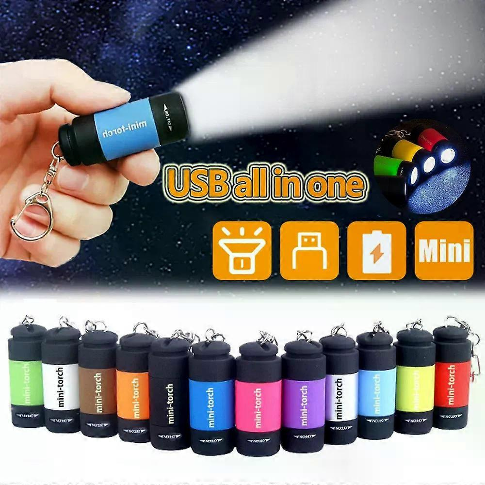 Usb-wiederaufladbare Led-multifunktions-taschenlampe Mit Starker Leuchtkraft, Wasserdicht, Ideal Für Outdoor-aktivitäten Wie Wandern Und Camping.