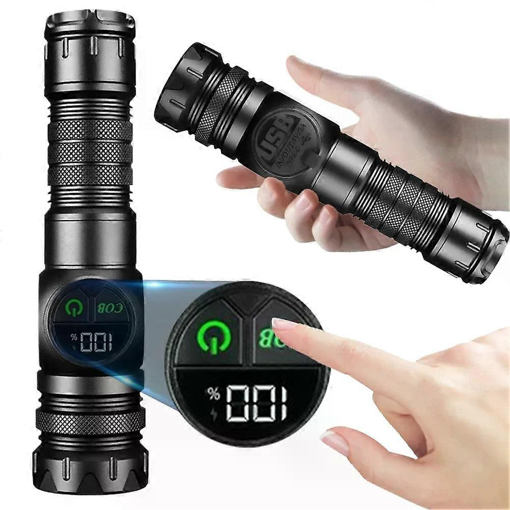Wiederaufladbare, Tragbare Led-cob-taschenlampe Mit Teleskop-zoom Und Multifunktionsfunktion Für Outdoor-notfälle