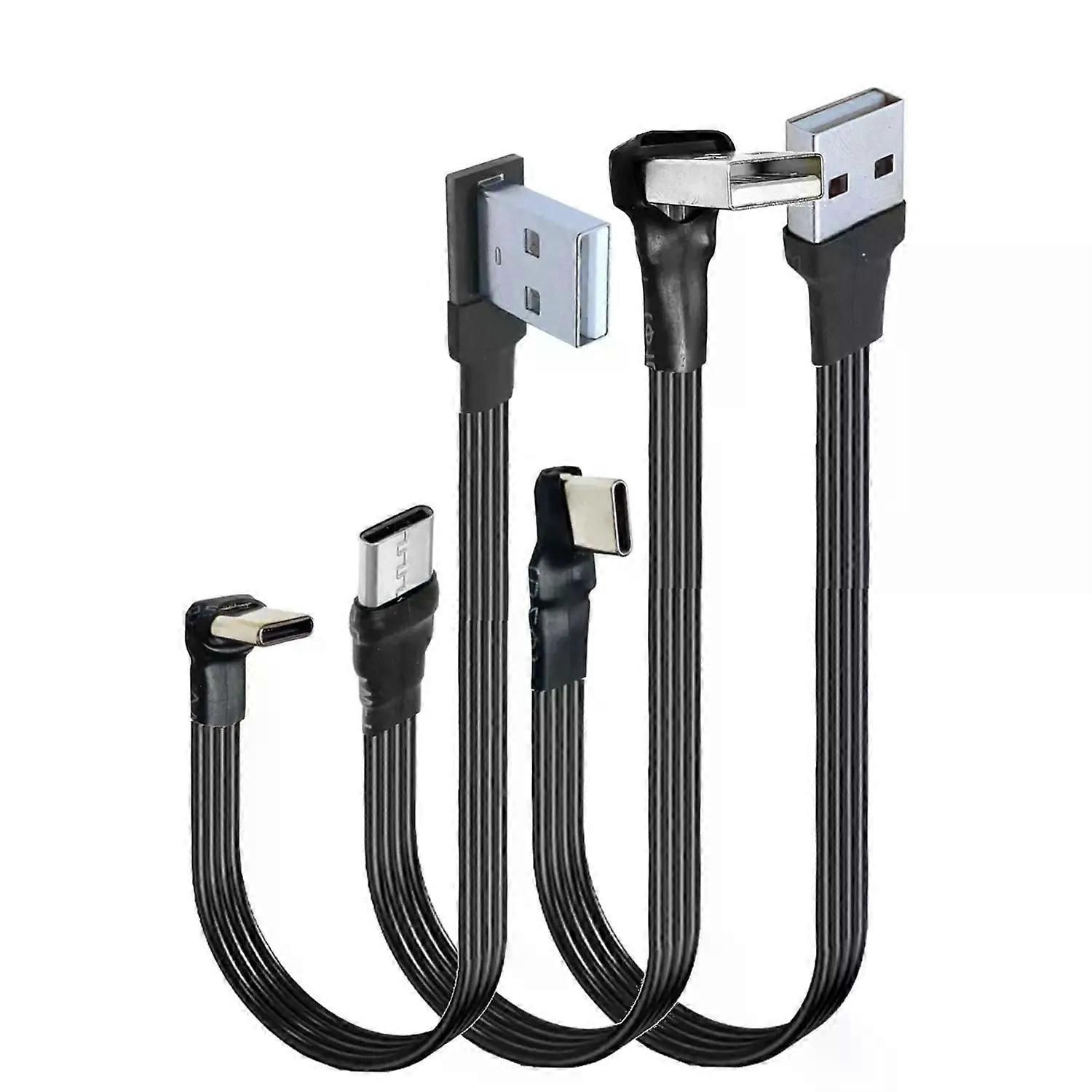 1 M, 2 M, 3 M, 5 Cm Usb-c Typ C Stecker Nach Oben/unten Abgewinkelt (90°) Auf Usb 2.0 Stecker Datenkabel, Usb Typ-c Flachkabel (1 M/2 M/5 M)