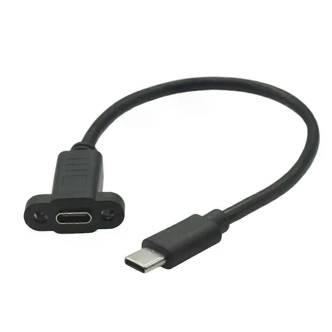 02m 03m 05m 1m Einbau-usb-c Typ-c Stecker Auf Buchse Verlängerungskabel Mit Schraublochverriegelung