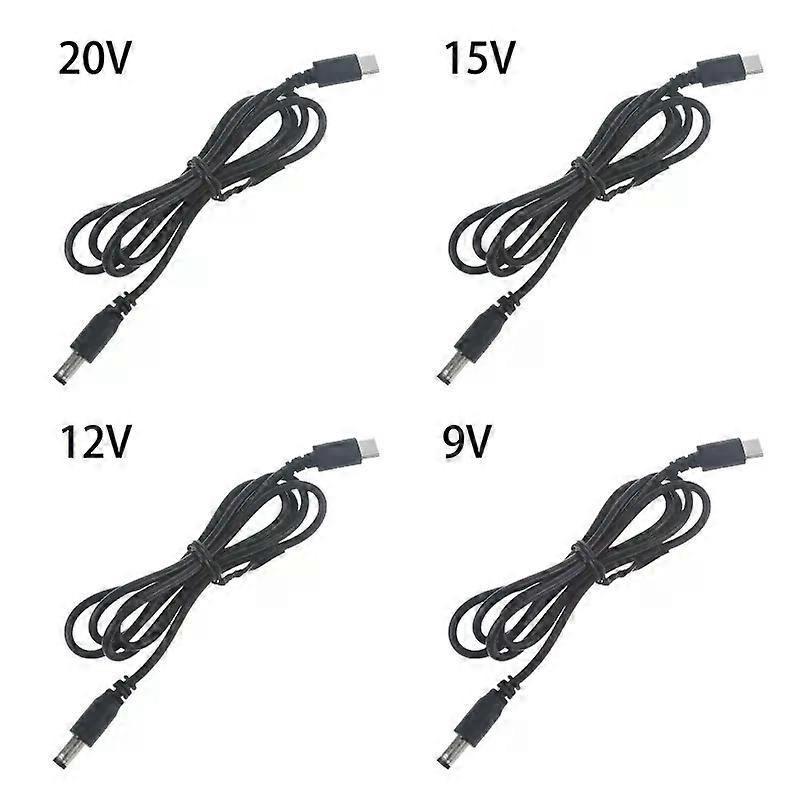 2 M Usb-c Typ C Pd Auf 9 V, 12 V, 15 V, 20 V, 55 X 21 Mm Stromkabel Für Wlan-router, Laptops, Led-lautsprecher Und Überwachungskameras