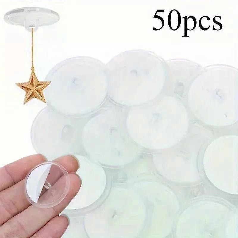 50 Mini-deckenhaken, Transparent – Einfach Anzubringen, Selbstklebend Und Spurlos. Ideal Für Diy-dekorationen, Partys Und Weihnachten.