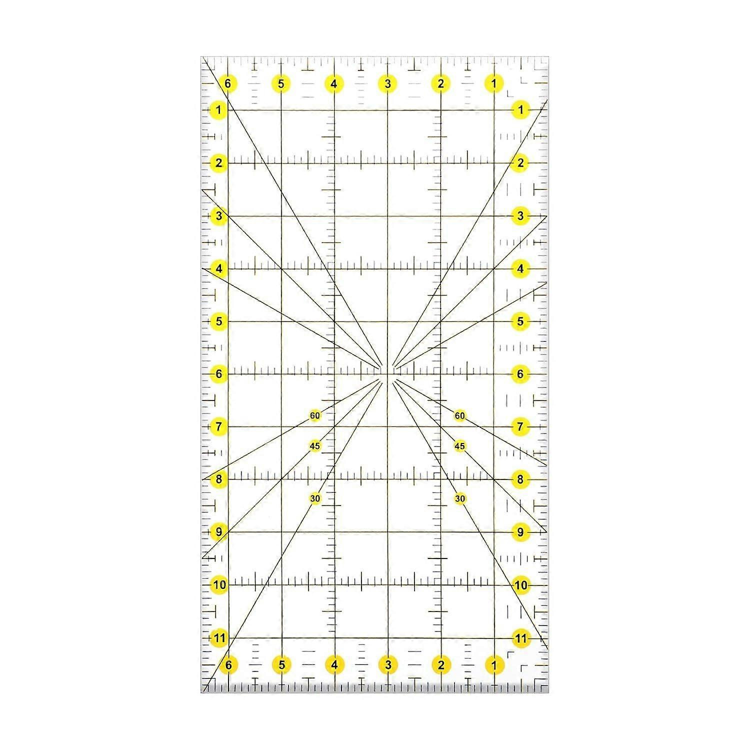 Acryl-quiltlineal 65 X 12 Nählineal Zum Einfachen Und Präzisen Schneiden Von Stoffpapier Für Quilten, Nähen Und Bastelarbeiten