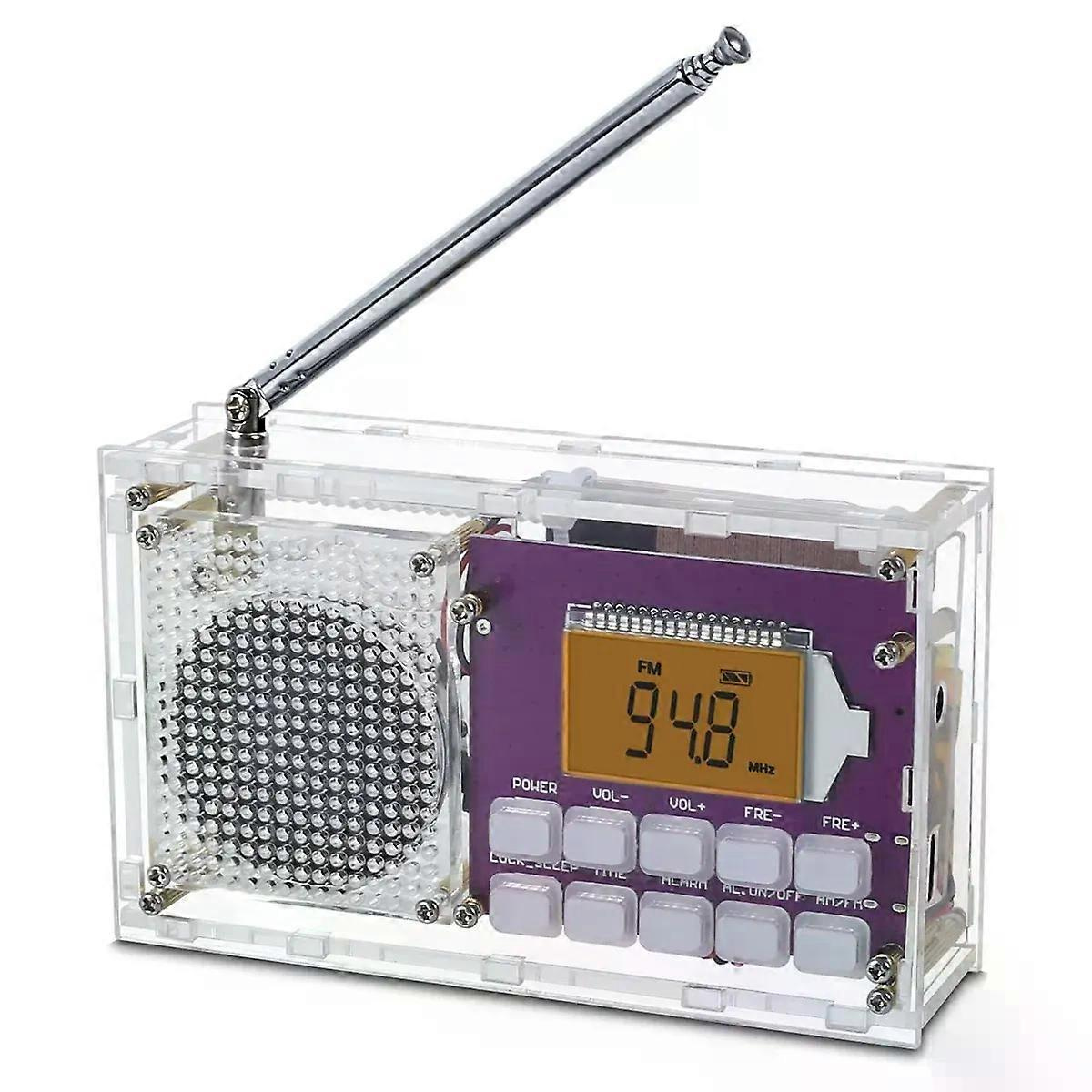 Diy-digitalradio-bausatz Mit Uhr, Fm-radio (87–108 Mhz), Lcd-display – Ideal Für Schüler Und Studierende Im Mint-bereich