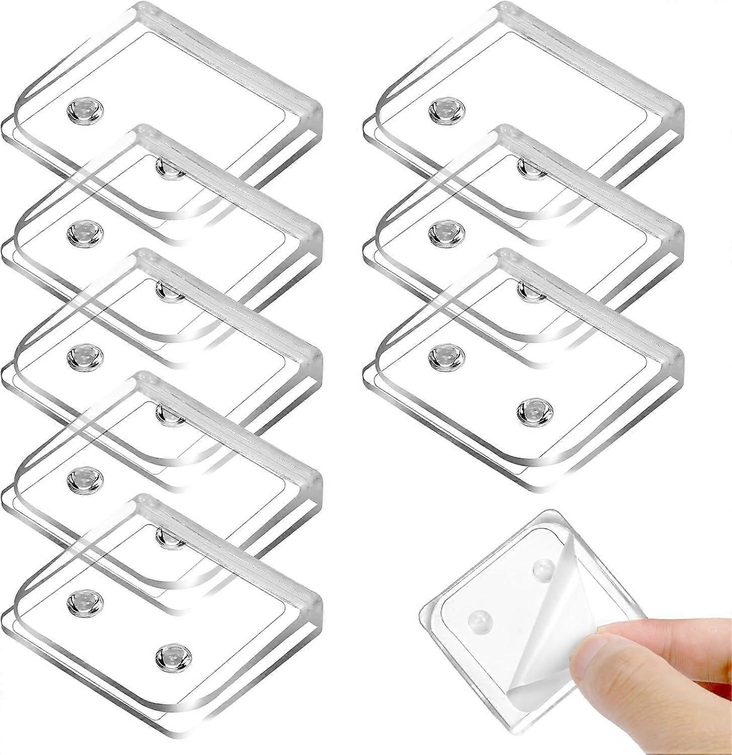 Mozeat Lens Duschvorhangclips, 8er-pack, Selbstklebend, Spritzschutz, Transparent, Winddicht, Für Duschvorhänge Und -einlagen, Einfache Montage, Kein T