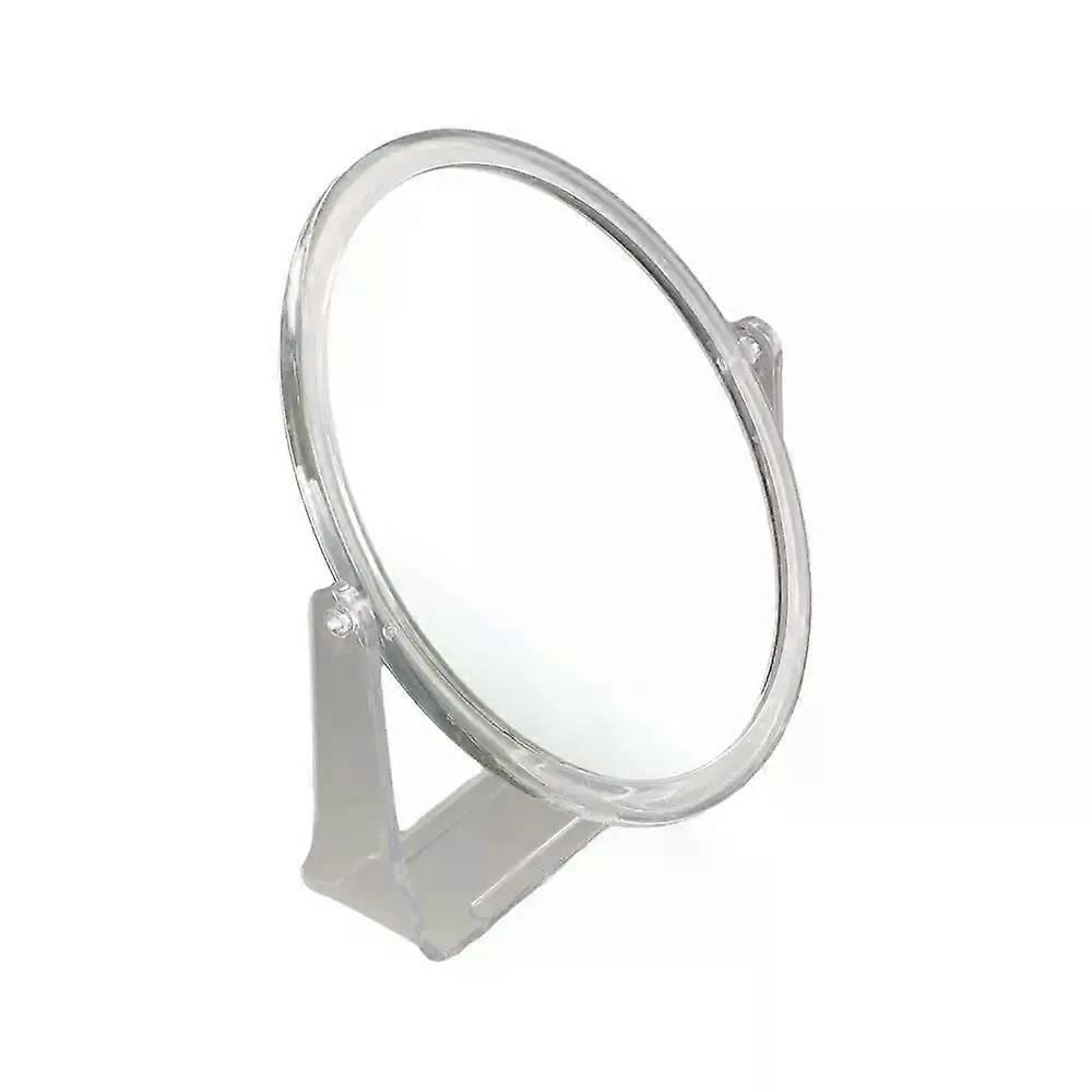 Runder Quadratischer 5-fach Vergrößernder Spiegel, Doppelseitiger Flexibler Tischkosmetikspiegel Mit Ständer, Acryl-tisch-schminkspiegel, Make-up