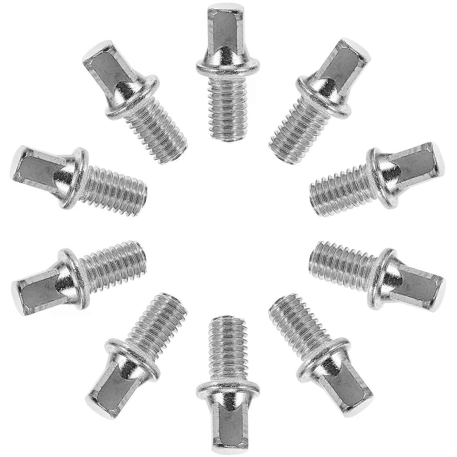 10 Stück Trommelschrauben M6x10mm, Versilbertes Eisen, Snare-hardware-schrauben, Pedalachsenschlüssel, Bolzen, Reparaturteile, Percussion