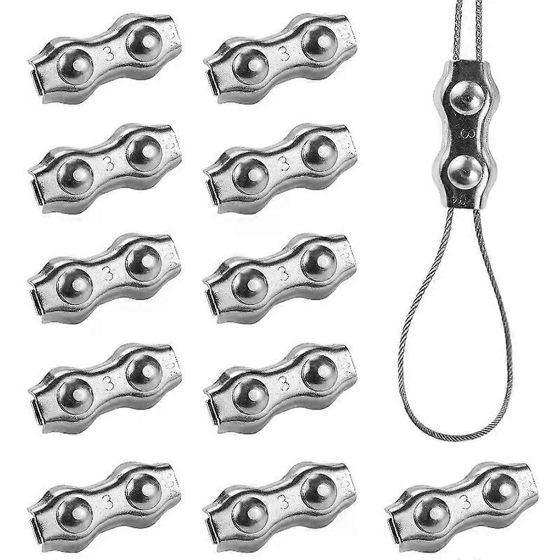 1/10 Stück Duplex-drahtseilklemme, Edelstahlbolzen, Kabelclips, Rutschfeste Seilgriff-befestigungswerkzeuge, Befestigungselemente Für Hängende Drähte