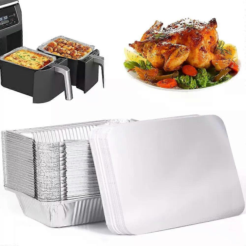 10 Stück Einweg-lebensmittelbehälter Aus Aluminiumfolie, Ofen-backformen, Quadratische Aluminiumfolien-tabletts, Küchenhelfer