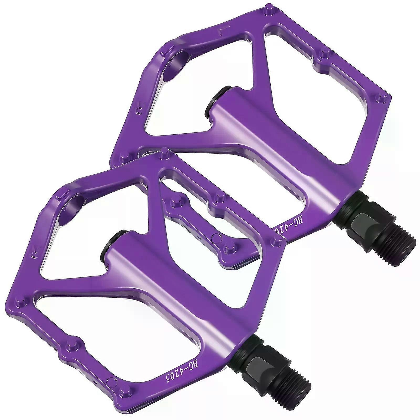 Rennradpedale Aus Aluminiumlegierung Für Lila Mountainbikes, Flache Metallclips Aus Aluminium, Für Kinder