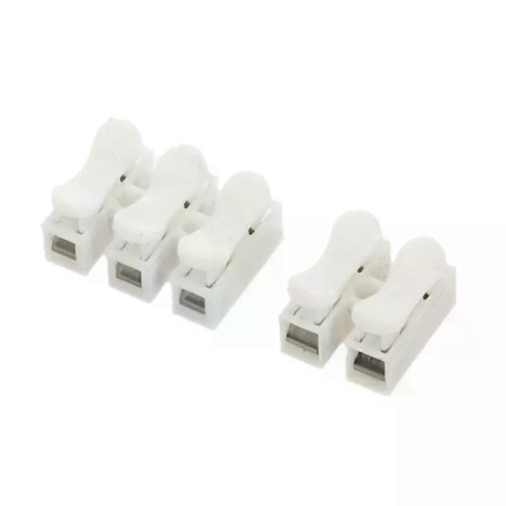 10 Stück Ch-2 Ch-3 Federdraht-schnellverbinder 2p 3p Elektrische Crimp-klemmenblöcke Kabelverbinder Einfache Montage Led-streifen