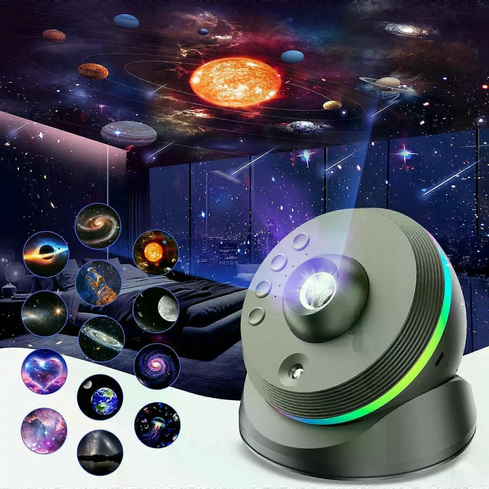 13-in-1-galaxie-sternenprojektor Mit Meteor-nachtlicht, Drehbarer Weltraumkugel Und Planetariumsbeleuchtung Für Kinder