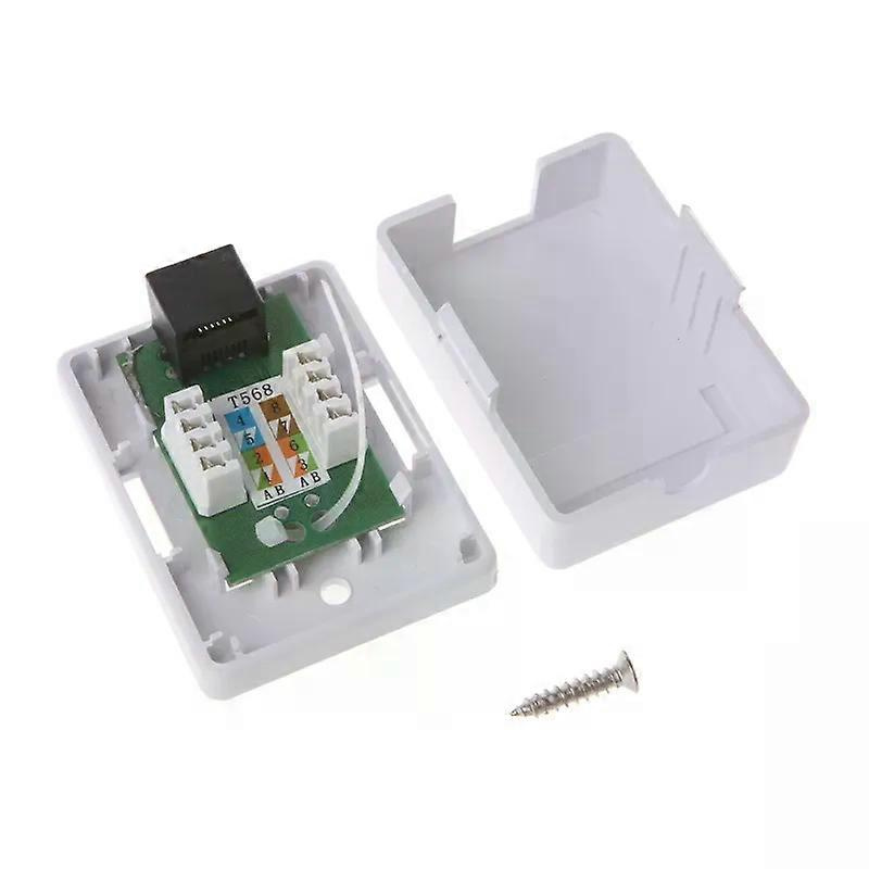 Cat5e Rj45 8p8c Aufputzdose, Einzelanschluss, Desktop-informationsnetzwerk-anschlussdose, Wandkupplungsadapter