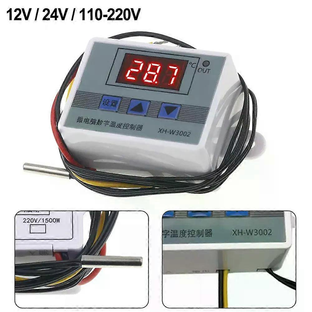 Digitaler Led-temperaturregler, Thermostat, 12 V, 24 V, 220 V, Profi-modell W3002 Für Fischverarbeitungsmaschinen Und Heimwerkerbedarf