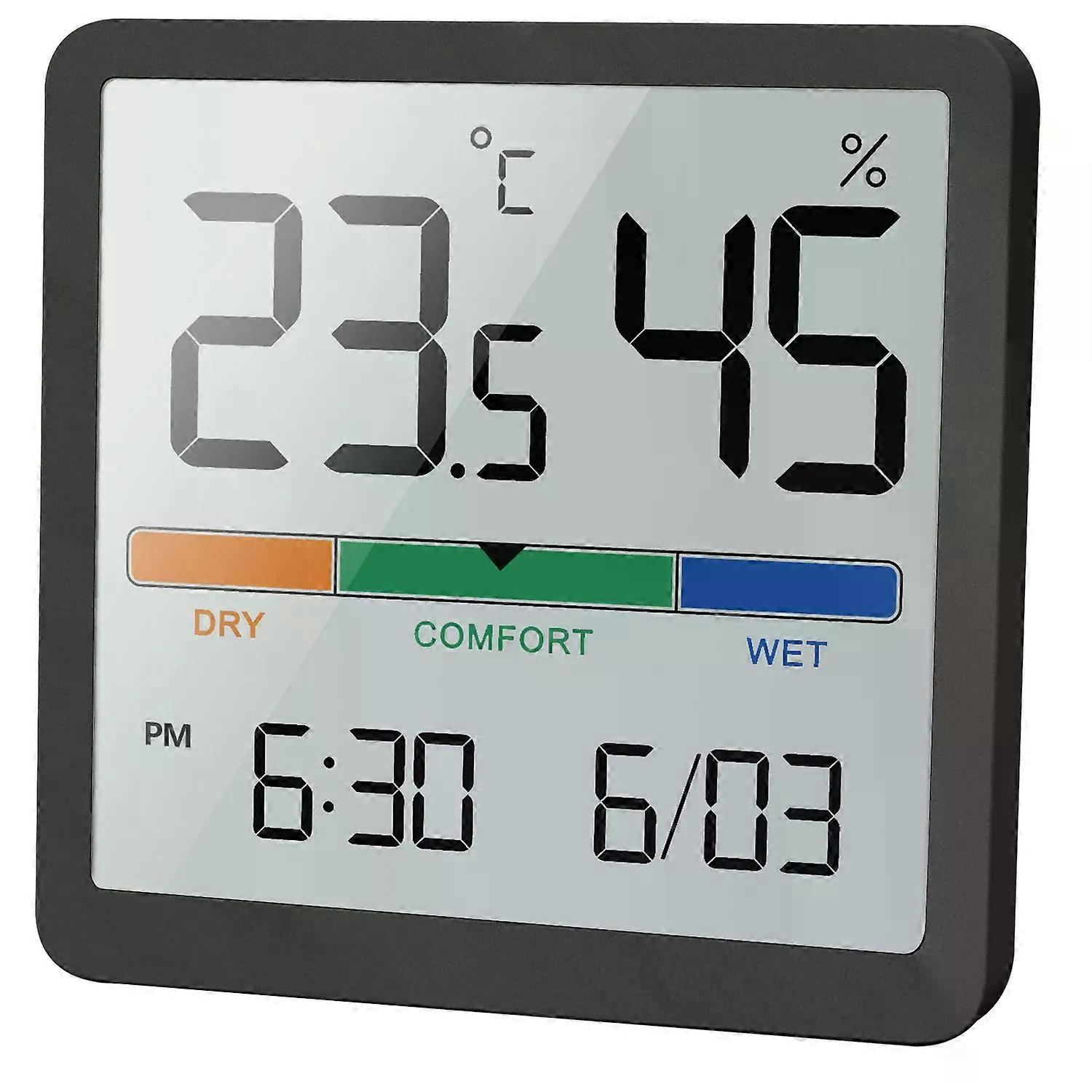 Noklead Digitaler Lcd-thermometer Mit Temperatur- Und Luftfeuchtigkeitsmesser Für Den Innenbereich – Wetterstation Und Intelligenter Monitor