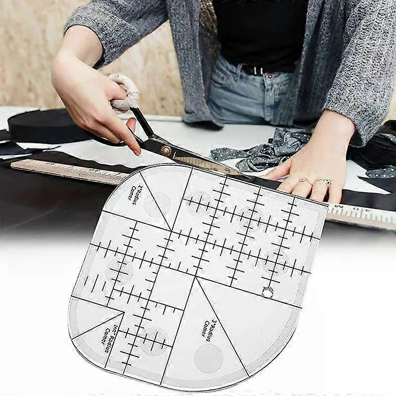 Acryl-nählineal, Bügellineal, Patchlineal, Schneiderhandwerk, Diy-nähzubehör, Messwerkzeug, Tragbar, Handgefertigt, Mit Abgerundeter Kante