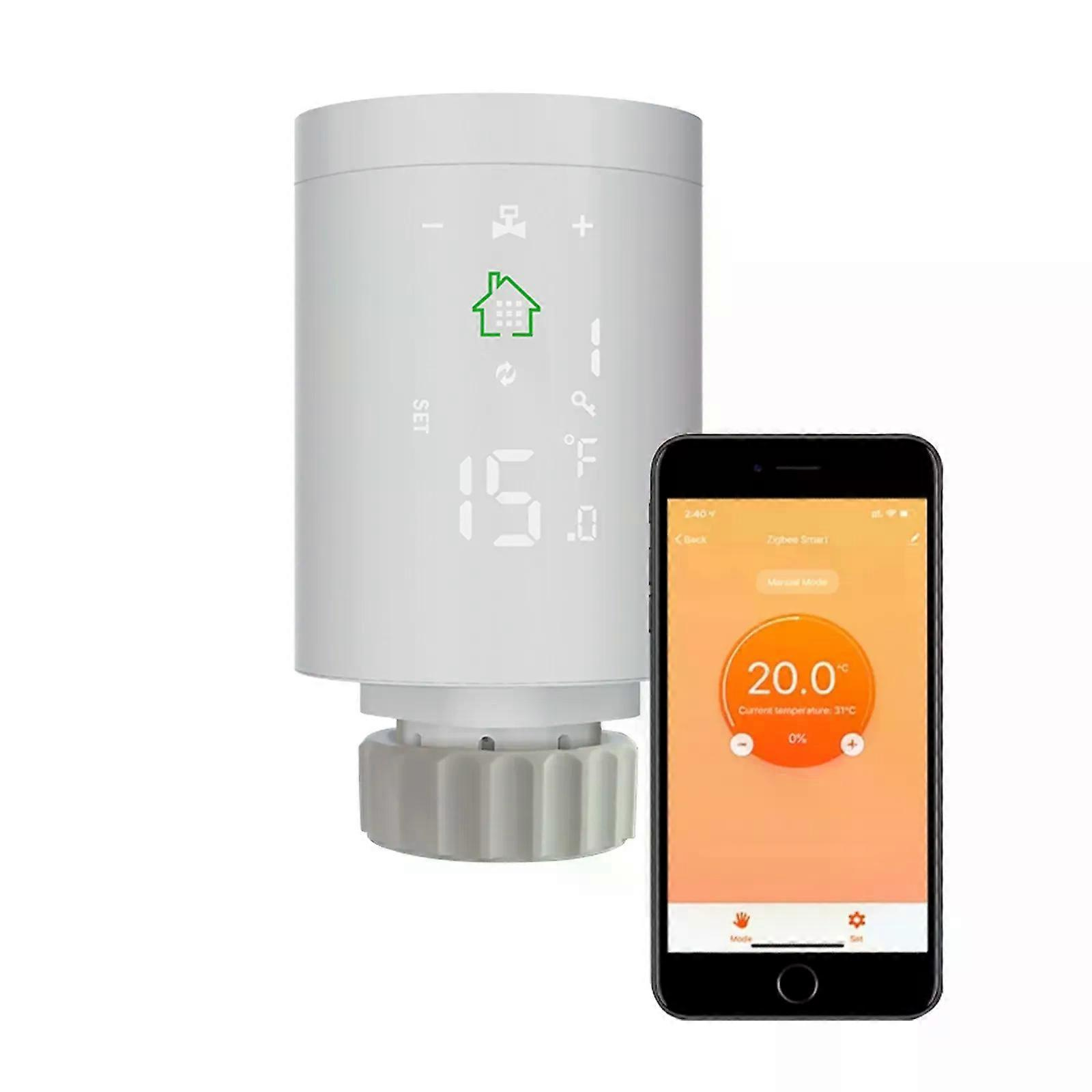 Qiumi Wifi Zigbee30 Trv Thermostatventil, Thermostat-heizkörperregler, Heizung, Google Home Alexa Sprach- Und App-fernsteuerung