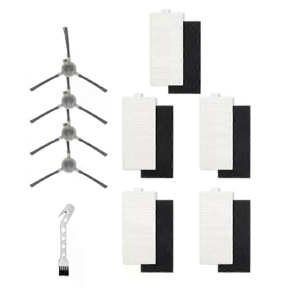 Ersatzfilter- Und Seitenbürsten-set Für Lefant M1 / M2 Pro Saugroboter (5 Filter + 4 Seitenbürsten + Reinigungswerkzeug)