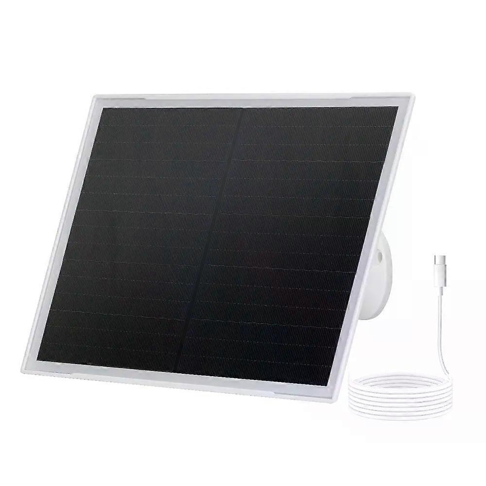 Solarpanel Für Sicherheitskameras, 6v 10w Solarladegeräte, Kompatibel Mit Batteriebetriebenen Solarkameras Für Den Außenbereich, Inklusive 3m Typ-c-kabel