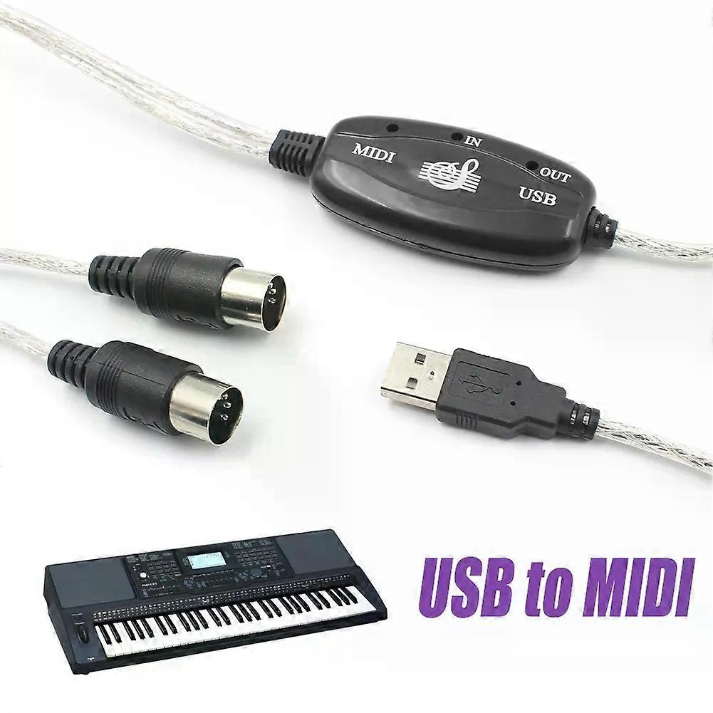 Usb-midi-kabel, Keyboard-zu-pc-audiokabel, Usb-zu-midi-kabel-konverterkabel, Usb-in-out-midi-interface-adapter, Zubehör
