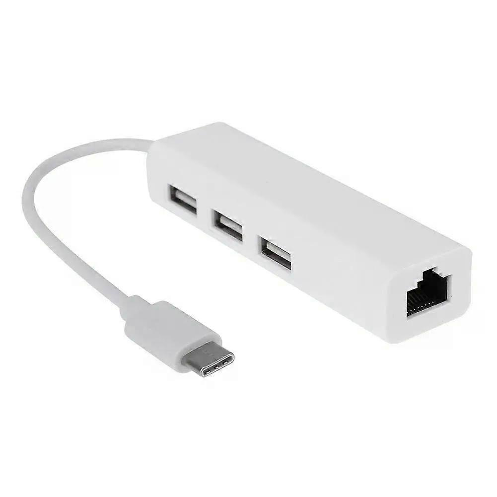 Usb-c Usb 3.1 Typ C Auf Usb Rj45 Ethernet Lan Adapter Hub Kabel Für Macbook Pc