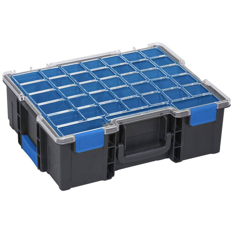 [neuwertig] B-ware Allit Sortimentskoffer Aufbewahrungsbox Europlus Pro K 44.1448l Schwarz 8 Fächer