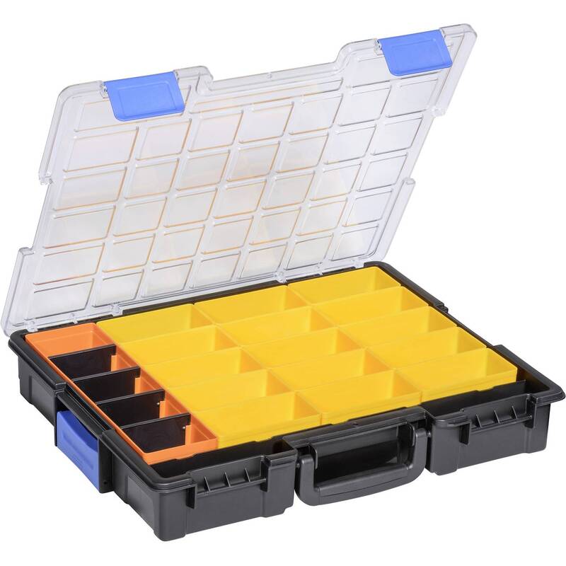 [neuwertig] B-ware Allit Sortimentskoffer Europlus Pro K44/21 Werkzeugkoffer 21 Fächer Schwarz