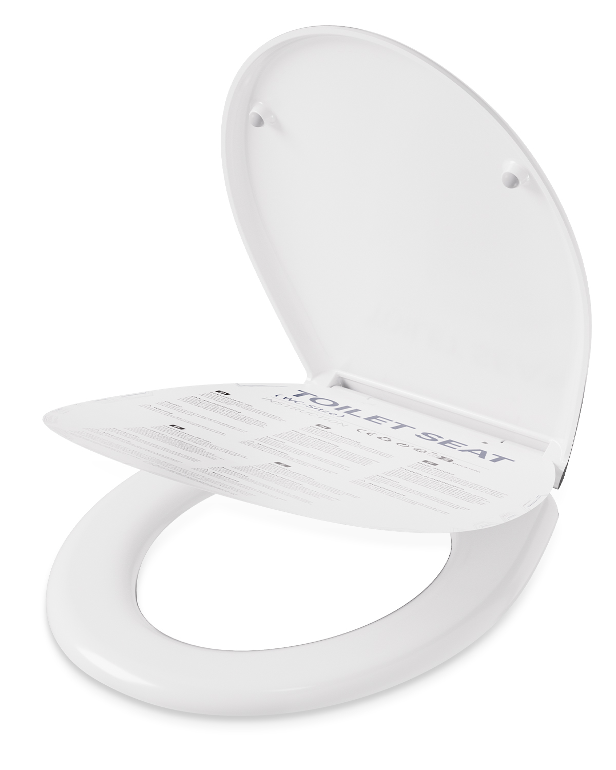 Anycee Max Wc-sitz Mit Absenkautomatik & Quick-release, Antibakterieller Duroplast Toilettensitz In Weiß, Ovale Form Für Erwachsene