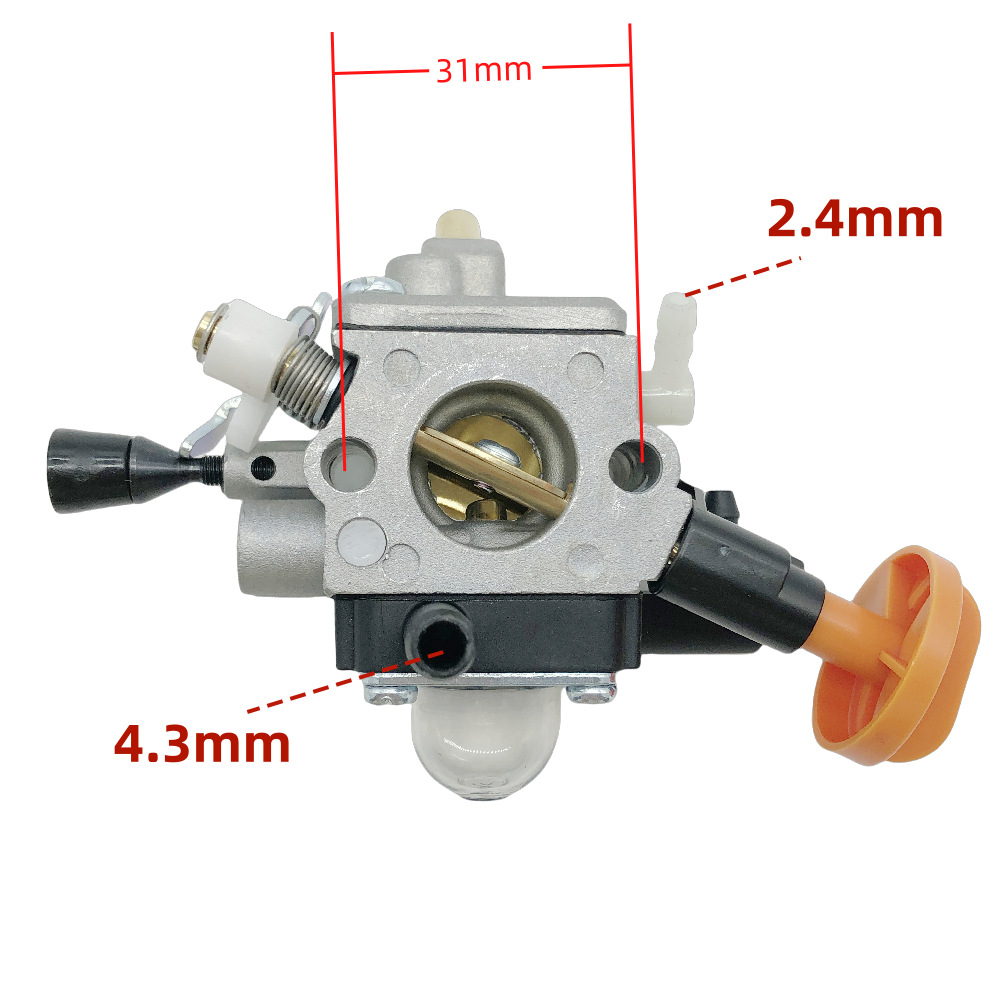 Le Carburateur Fs89 Convient Aux Moteurs Deux Temps De Débroussailleuses Fs89, Fs89r Et Fs91 Avec Une Efficacité De Carburant À Atomisation Élevée Et Un Ensemble D'Accélérateur De Taille Standard D'Us