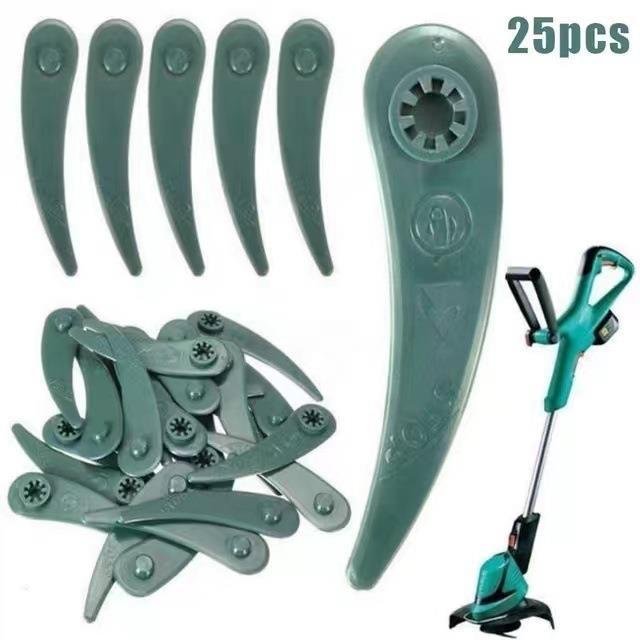 Lames De Rechange Bosch Pour Tondeuse À Gazon (lot De 25), En Plastique De Sécurité, Disponibles En Plusieurs Couleurs, Accessoires Pour Tondeuse À Gazon