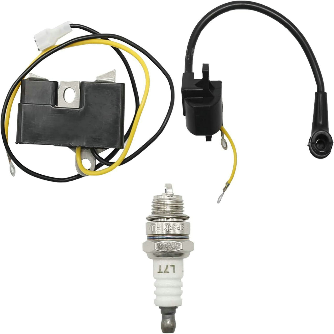 Compatible Avec Le Pack De Bobines D'Allumage Haute Tension Pour Tronçonneuses Husqvarna 61/66/162/166/266, Comprenant Les Bougies D'Allumage Correspondantes, Kit De Réparation Professionnel Pour Tron