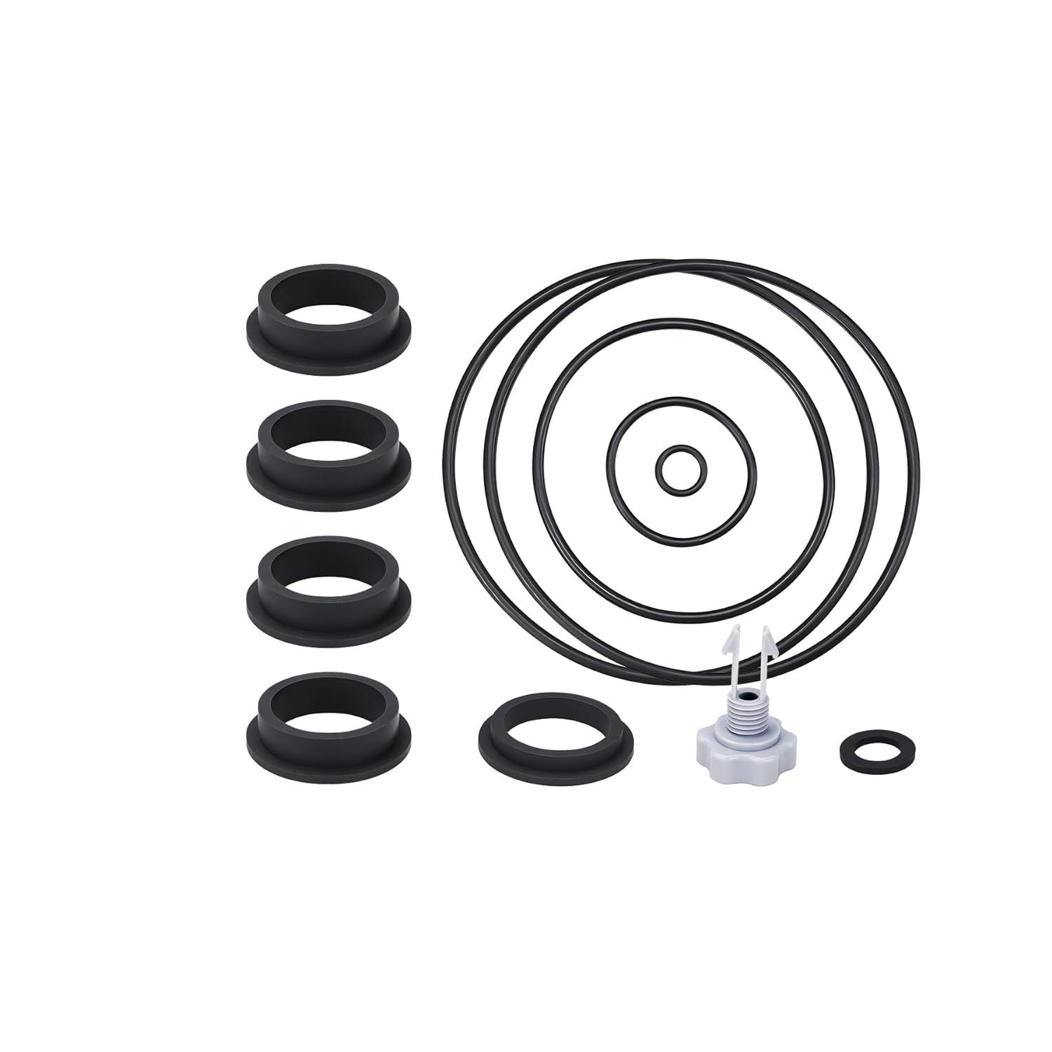 Kit De Joints De Rechange Pour Pompe À Filtre À Sable Intex 25013, Comprenant Une Soupape De Ventilation Et Un Joint D'Étanchéité, Ainsi Que Des Pièces Détachées Pour Système De Filtration De Piscine.