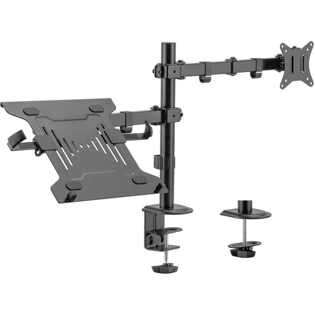Toboli 2in1 Halterung für Monitor und Laptop Monitorhalter und Notebookhalter VESA 75x75/100x100
