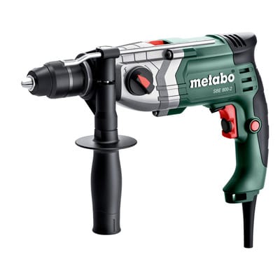 Metabo - Schlagbohrmaschine sbe 800-2, incl. Schnellspannbohrfutter, Zubehör, Karton