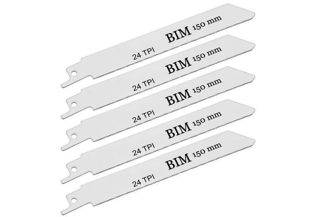 Peveha24 - 5 Säbelsägeblätter 150mm Metall Kunststoff Säbelsägen Sägeblätter 24 tpi bim