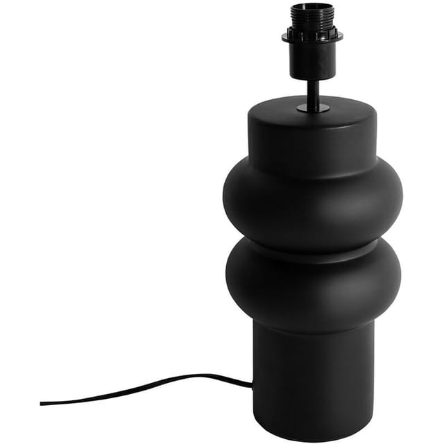 Design-Tischlampe aus schwarzer Keramik 17 cm ohne Schirm - Alisia