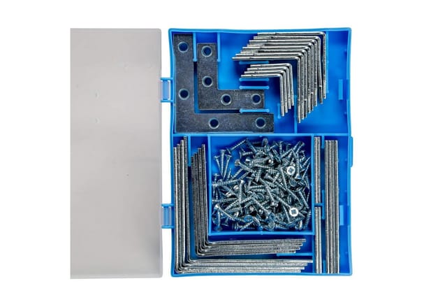 Workplus - Stuhlwinkel Flachwinkel Flachverbinder Winkelverbinder Sortiment 180 teilig