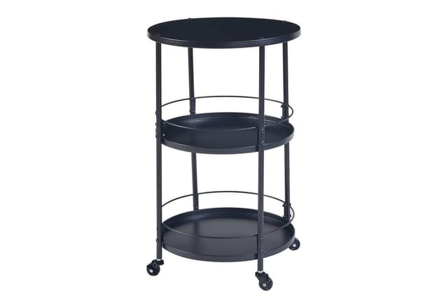 Servierwagen Munkedal Metall Schwarz [en.casa]