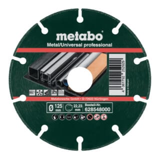 Metabo - Diamanttrennscheibe 125x1,3x22,23mm, 'mup', Metall/Universal 'professional'