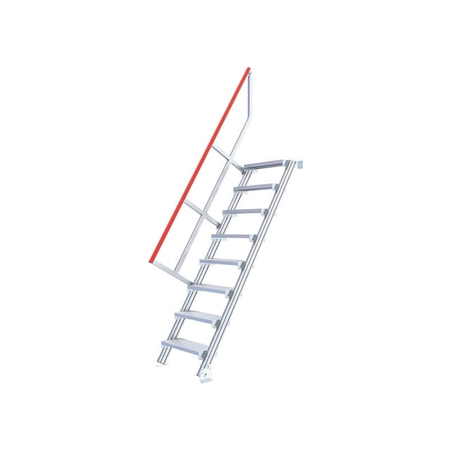 Industrietreppe 13 Stufen - Standhöhe 3.25m - Stufenbreite 1000mm - Anstellwinkel 60° - 22101013/MCD