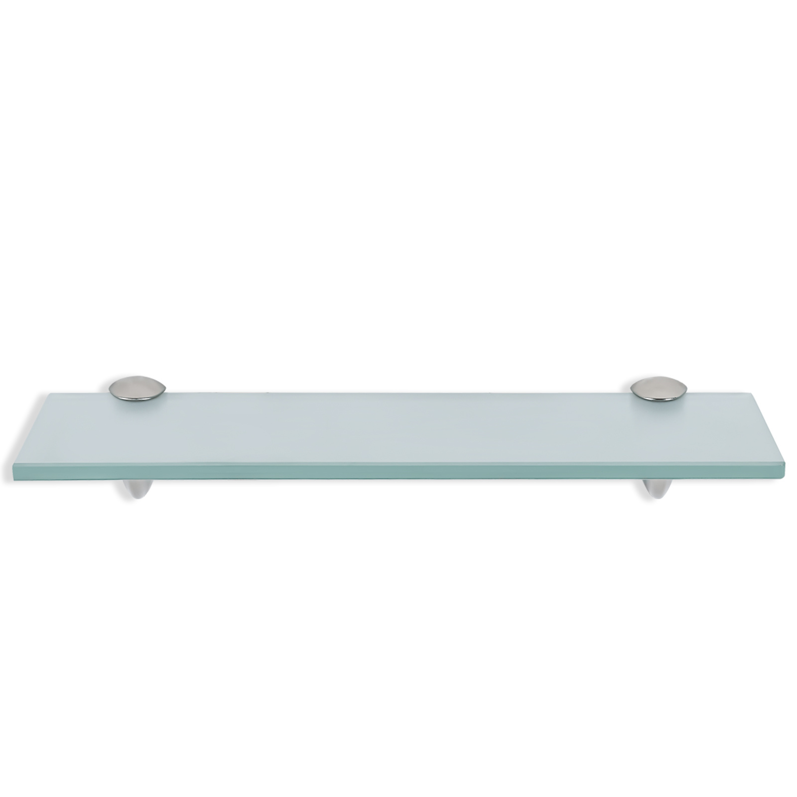 Tolletour Glasregal Wandregal 50 X 10 X 0,8 Cm, Milchglas Glasboden Mit Halterungen, Badregal Ablage Hängeregal Für Bad, Küche & Wohnzimmer