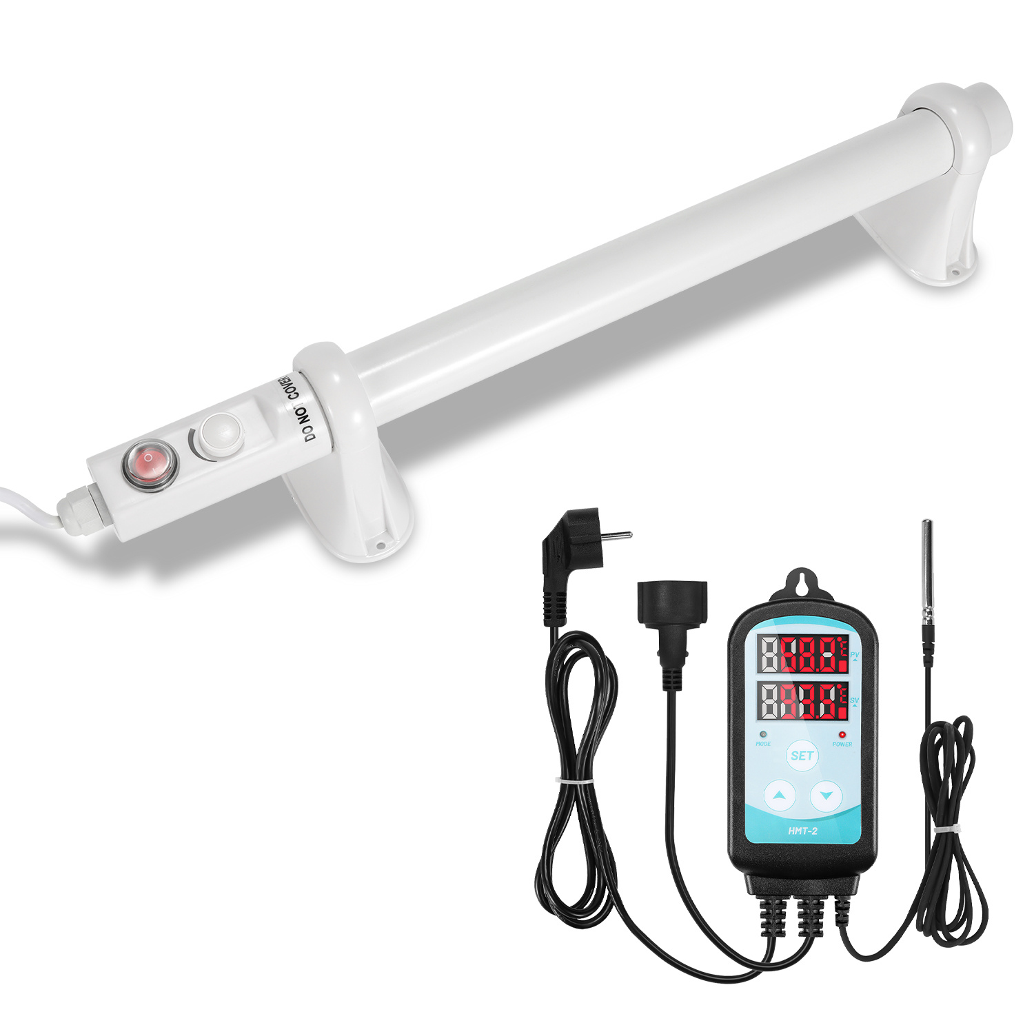 Tolletour Pflanzenheizung 55w Mit Temperaturregler, 500 Mm Heizrohr Für Gewächshaus Und Frühbeet
