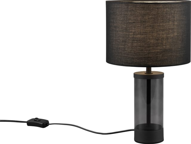 Trio Leuchten Tischleuchte Grazia E14, schwarz, Metall/Glas Lampen