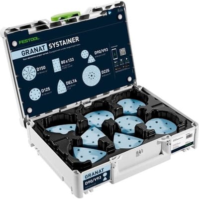 Festool Schleifmittel-Systainer³ SYS-STF D90/V93 GR-Set Granat - 578196