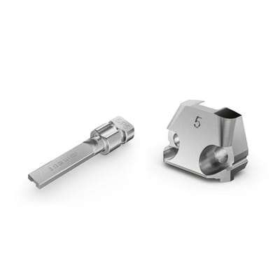 Fein - Stempel und Matrize im Set, bis 5,0 mm Stahlblech (400 N/mm²), best. aus: 1 Stempel 3 13 09 141 00 0 und 1 Matrize 3 13 09 107 00 0